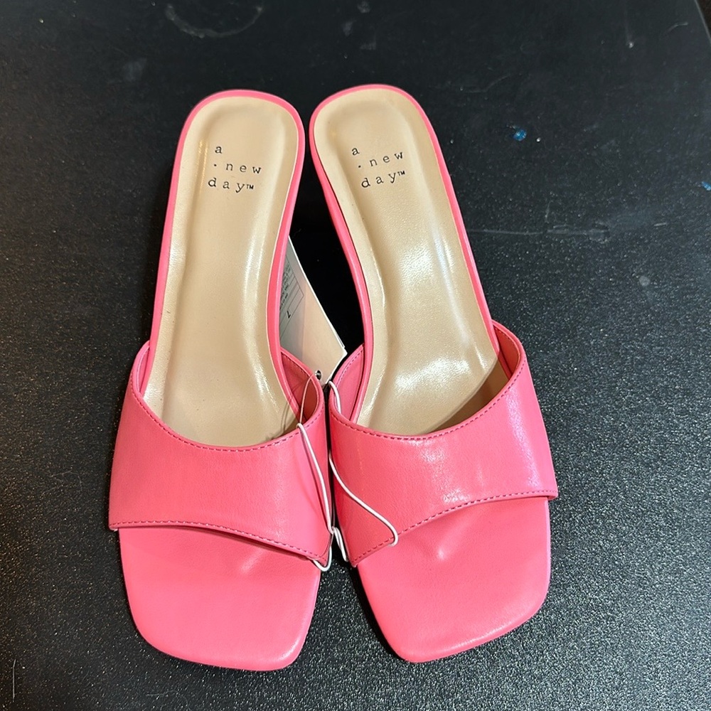 A New Day Women's Pink Heeled Sandals